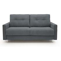 ALTEREGO DIVANI Canapé lit Rocky canapé convertible 3 places gris foncé 160cm_0