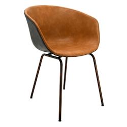 AUBRY GASPARD fauteuil en polyuréthane camel - 3238920808544_0