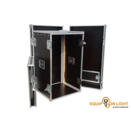Baie de brassage pour sonorisation mobile - Rack 19 pouces sur 20 unités avec tablette et couvercles amovibles_0