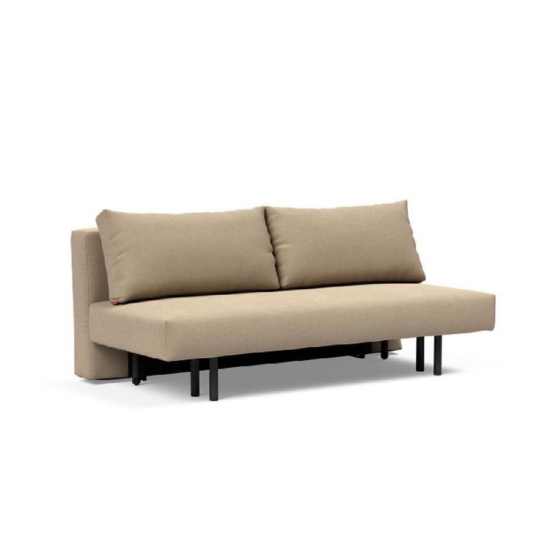 CANAPÉ DESIGN ACHILLAS MULTIFONCTION CONVERTIBLE LIT 155*200 CM PIEDS MÉTAL NOIR, TISSU PHOBOS MOCHA_0