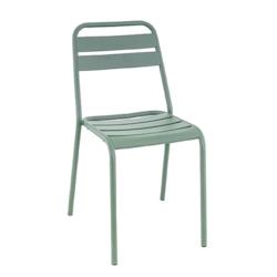Chaise de terrasse luc Sauge, France mobilier chr - vert acier 3760326527229_0