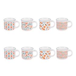 Coffret de 8 tasses Bellini 11 cl -  Décoré Rond Porcelaine Table Passion - multicolore porcelaine 3106232312694_0