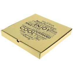 Firplast Boite pizza kraft brun en carton 26x26x4 cm_0