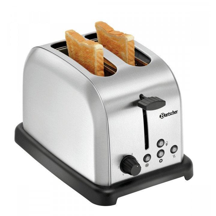 Grille pain inox 2 fentes, finition brossée, 880 W, 220 V - MONO_0