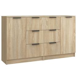 Helloshop26 - Buffet bahut commode armoire meuble de rangement organisateur cuisine salle de séjour salons lot de 2 sonoma 60 x 30 x 02_0036810 - 300_0