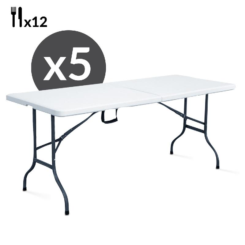 Lot de 5 tables pliantes 244cm_0