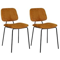 METRO PROFESSIONAL Chaise de restaurant rembourrée, Estora, acier/plastique, jaune, 2 unités - jaune multi-matériau 4894665517364_0