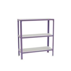 PROREGAL Étagère de vie LIVING KOALA WOOD avec 3 étagères | HxLxP 90x100x30cm | Charge du compartiment 150kg | Violet/Blanc - violet métal RS107-04_0