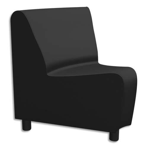 Chauffeuse modulaire d'angle 45d izar anthracite ginko en pvc et coton, structure métallique_0