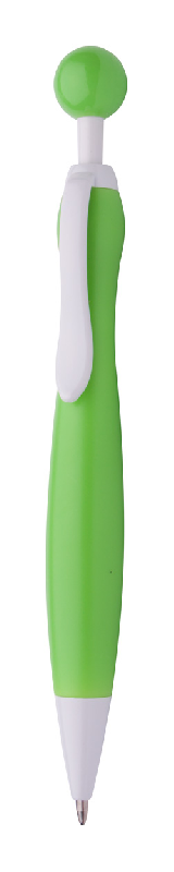 Stylo à bille en plastique - encre bleue - couleur vert citron - 12g_0