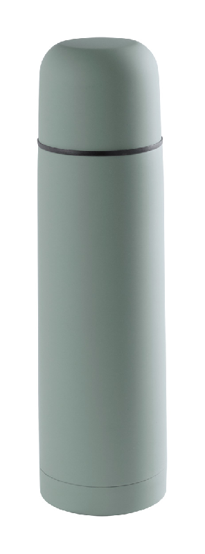 Thermos en acier inoxydable - finition caoutchoutée - 500 ml - couleur gris cendré_0