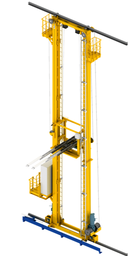 Transstockeur pour le stockage vertical et automatisé de pièces jusqu'à 40 m de hauteur_0