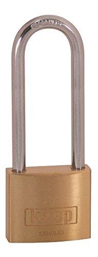 KASP K12040L63D - Cadenas à clé en laiton avec anse en acier trempé de 63 mm - Série 120_0