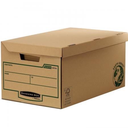 Fellowes Earth Series Lot 20 Boîtes Archives Kraft A4 Dos 10 Cm – 100% Recyclé FSC Écologique
