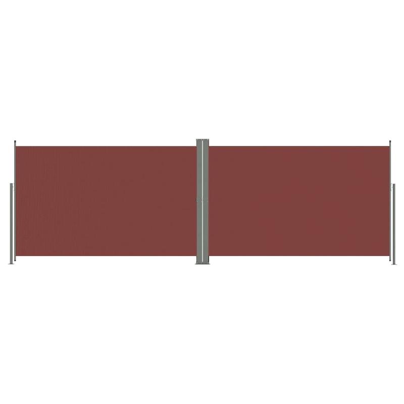 AUVENT PARAVENT STORE BRISE-VUE LATÉRAL RÉTRACTABLE DE PATIO JARDIN TERRASSE BALCON PROTECTION VISUELLE ÉCRAN 220 X 600 CM MARRON02_0007424_0