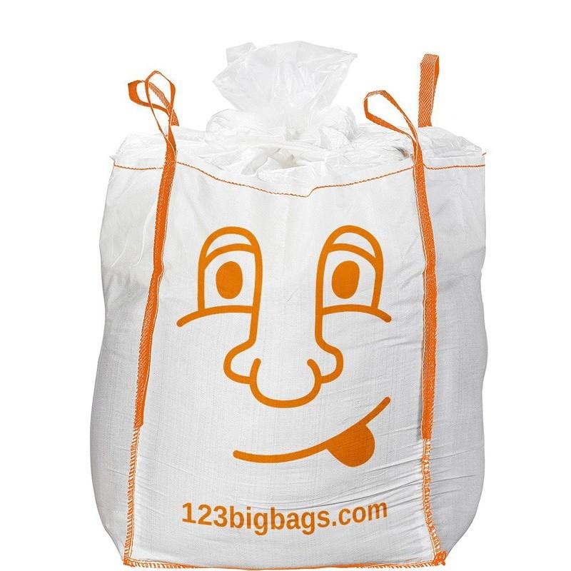 Big bag refermable 1m3 - Jupe de fermeture - Charge 1500kg - 90x90x110cm - Polypropylène 160gr/m²_0