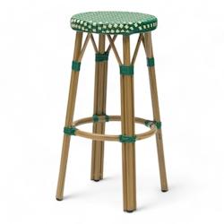 Bistromania Tabouret de bar RIVOLI - Vert foncé et Crème - EA142_0