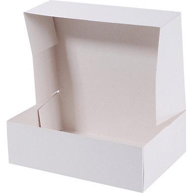 Boîte pâtissière 2 pièces - bouchées/religieuses - carton blanc pure pâte - ouverture frontale - Cenpac_0