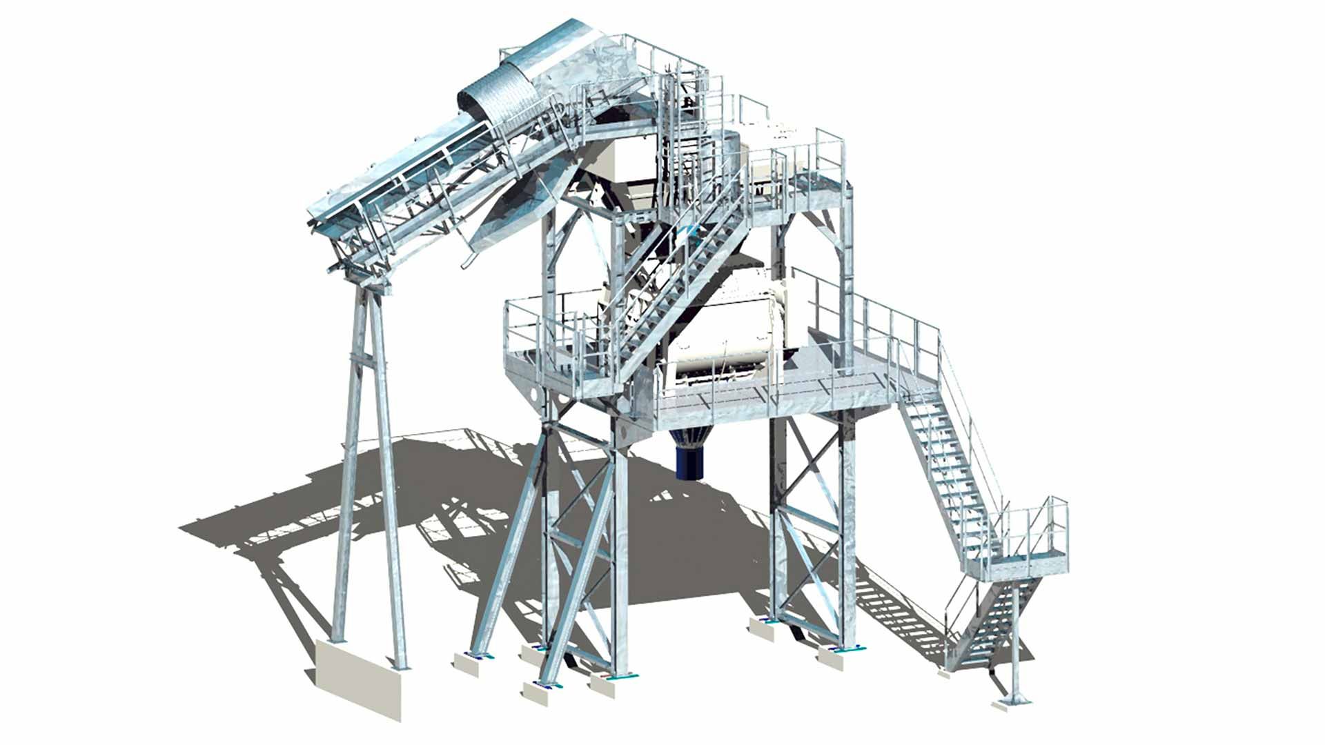 Centrale à béton CBS 105–150 S/T B Elba - Ammann France - Débit de 114 à 161 m³/h - Modulaire et anticorrosion_0