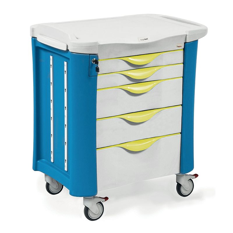 Chariot de traitement médical - Mespa Healthcare - avec tiroirs fonctionnels, porte-sérum réglable et système de verrouillage_0