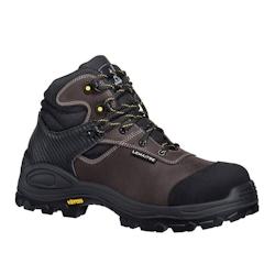 Chaussures de sécurité montantes Tiger BTP S3 CI HI HRO marron - Lemaitre - Pointure 37 - Cuir 2,0 mm, semelle Vibram®_0