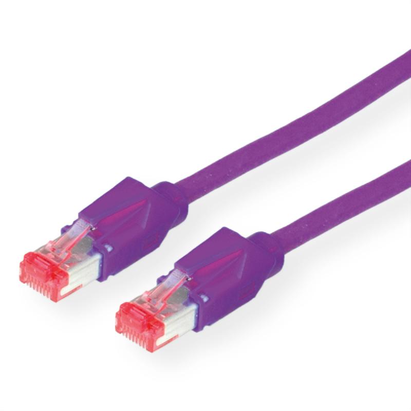 Cordon DÄTWYLER Cat.6 (Classe E) S/FTP, CU 7702 flex LS0H, Hirose TM21, violet, 0,5 m_0