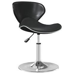 Décoshop26 - Tabouret de bar x1 chaise haute hauteur réglable en PVC noir DEC029522 - noir 3000257418846_0