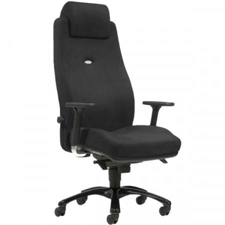 Fauteuil de bureau 24h/24 - Centre de surveillance - Mécanisme synchrone, appui-tête et accoudoirs réglables_0