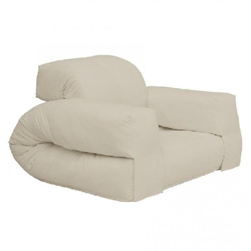 FAUTEUIL FUTON STANDARD CONVERTIBLE HIPPO CHAIR COULEUR BEIGE_0