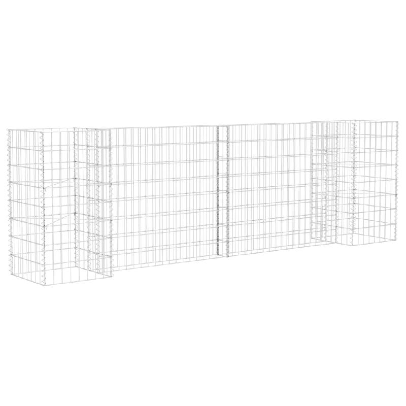 Jardinière à gabion en acier - H 260 cm - robuste et résistante aux intempéries_0