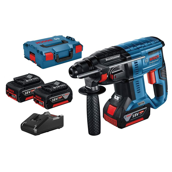 PERFORATEUR SDS+ BOSCH GBH 18V-21 2 BATTERIES 4AH CHARGEUR EN COFFRET L-BOXX 2 JOULES