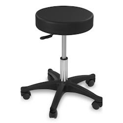 Physa - Physa Aversa Tabouret de Bureau Tabouret de Travail à roulettes (150 kg, Hauteur du Siège 45–58 cm, Acier Poli, Cuir Synthétique) - 42509_0