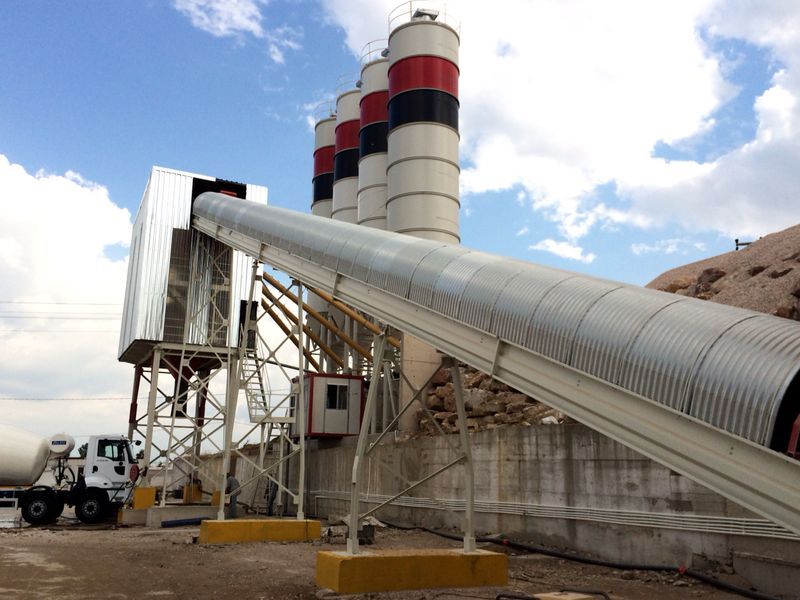Promax S160 Centrale à Béton Fixe - 160 m³/h - Mélangeur Twin Shaft et Silo jusqu'à 500 tonnes_0
