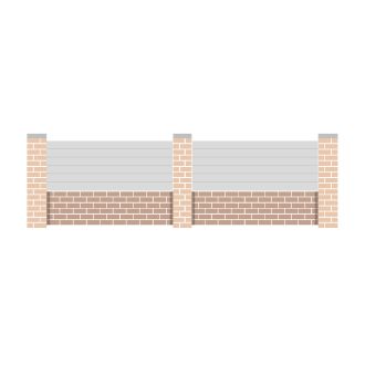 Sisca - clôtures en PVC - Sothoferm - lames 130 x 28 mm - poteaux 96 x 96 mm - montage rapide et sur mesure_0