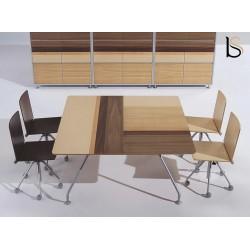 Table de réunion carrée en bois Prospero – Finitions luxueuses par Ultom_0