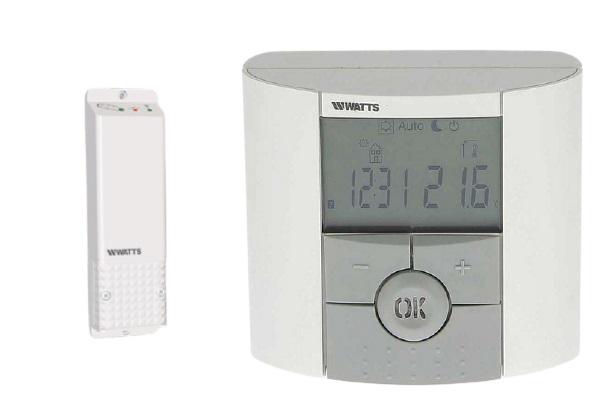 Thermostat digital programmable radio bt-dp02 rf + récepteur - watts - 22p06846 - 751329_0