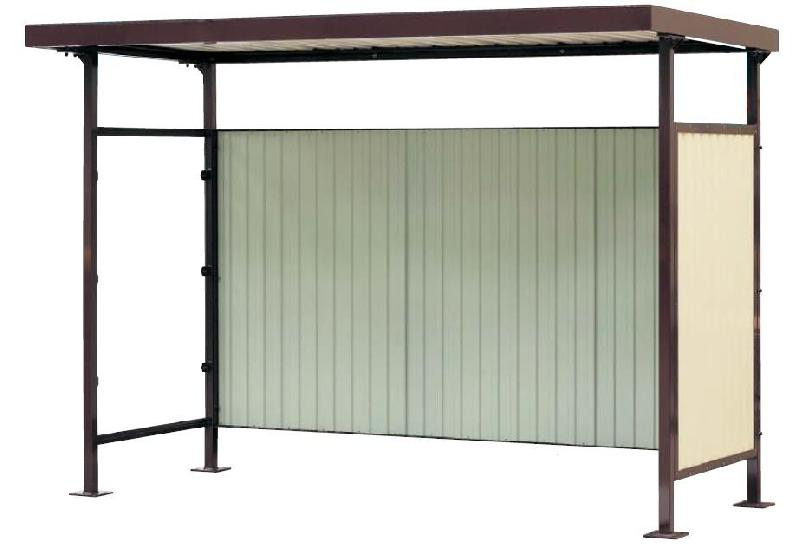 Abri bus cassio / structure en acier /  bardage en polycarbonate / 305 x 152 cm_0