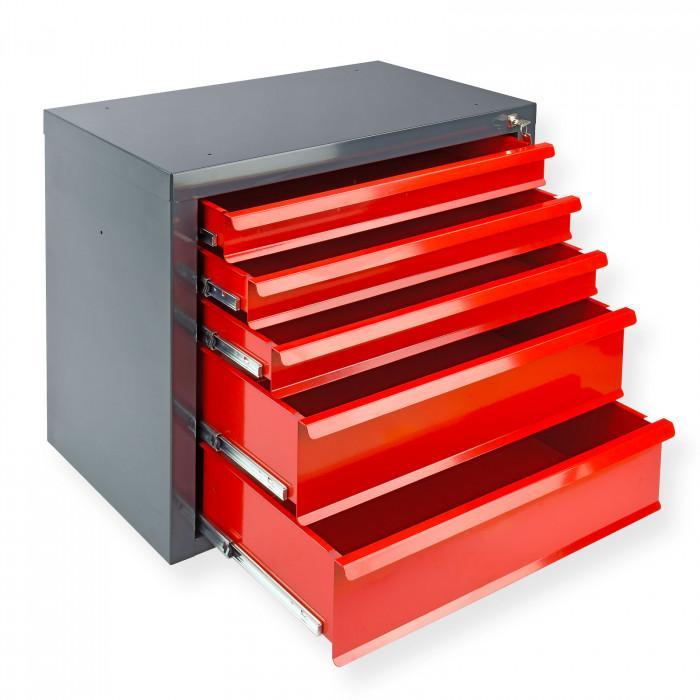 Armoire servante mammut 5 tiroirs - rouge/anthracite_0