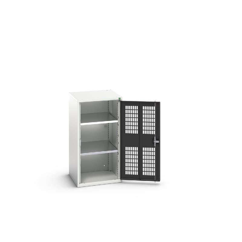 Armoire d'atelier Verso - Porte ventilée - 2 tablettes réglables - 525x550x1000mm_0