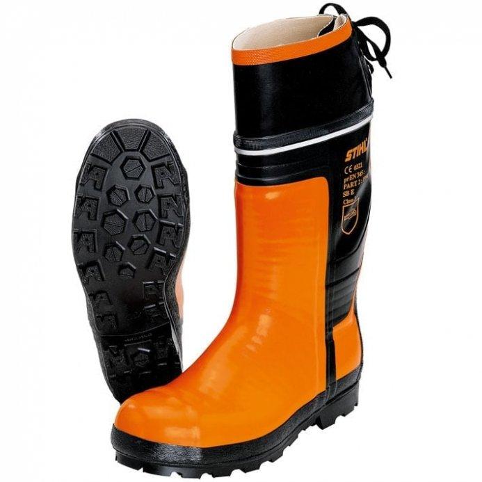 Bottes en caoutchouc spéciales - EN ISO 17249 Classe 3 - Protection tronçonneuse - Taille 38 à 48 - Orange et noir_0