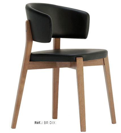 Bridge dix - chaise de restaurant avec assise standard - hauteur 98 cm, largeur 53 cm, poids 6,7 kg_0