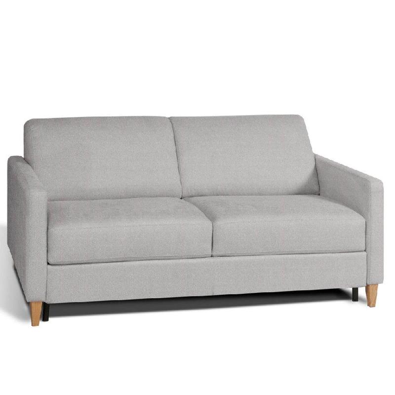 CANAPÉ CONVERTIBLE NORDIC MATELAS 16 CM SYSTÈME EXPRESS SOMMIER LATTES 120CM RENATONISI TWEED GRIS CLAIR_0