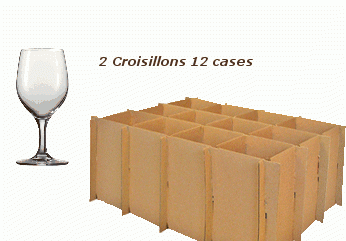 CROISILLONS MONTES 12 CASES - VERRE - LOT DE 2 CDLOTCV