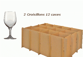 Croisillons pour verres en carton lot déménageurs à prix imbattables