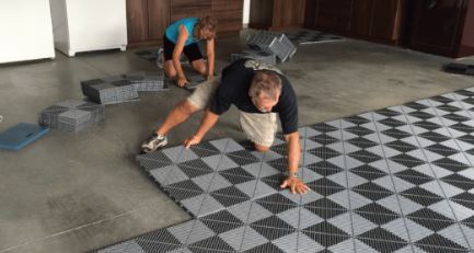 Dalle pour terrain de sport - installation par clipsage - montage facile sans outil ni collage_0