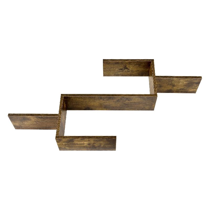 ÉTAGÈRE MURALE MEUBLE DESIGN SURFACES DE RANGEMENT 104 CM EFFET BOIS FONCÉ 03_0005207_0