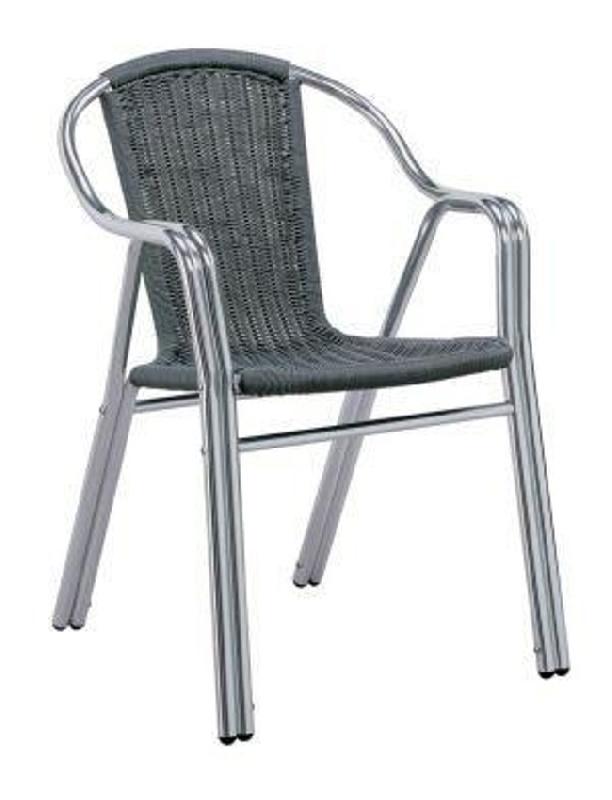 Fauteuil Médoc - châssis aluminium renforcé - tressage PVC bordeaux, sable et gris_0