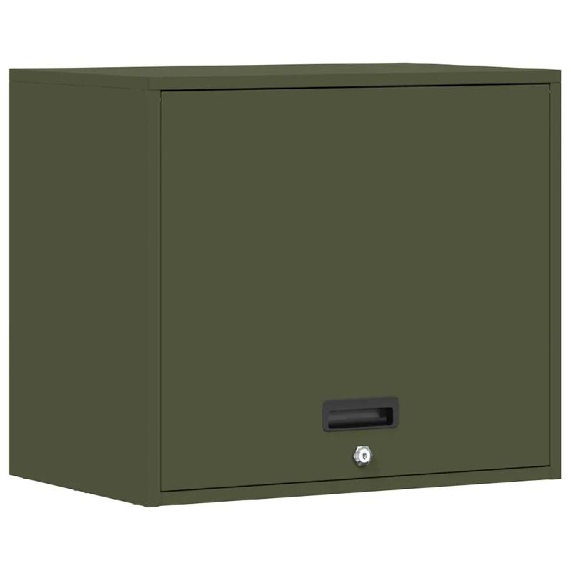 Helloshop26 - Armoire murale chic minimaliste garage rangement 60 x 40 x 53 cm en acier vert olive 02_0052844 - vert Bois massif 3000237618310_0