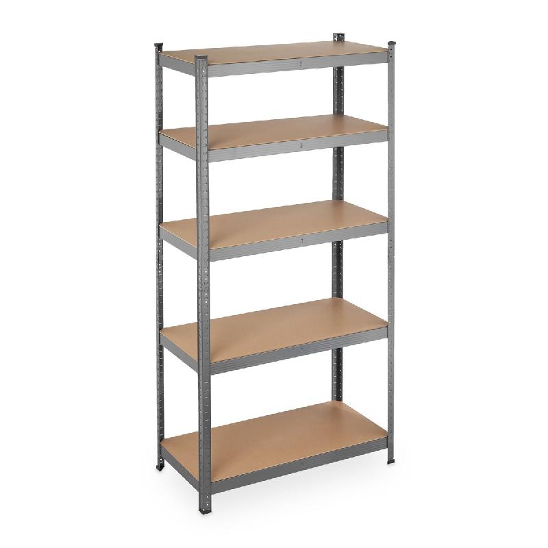 Helloshop26 - Étagère à charge lourde modulable pour garage 180 x 90 x 45 cm capacité 875 kg en MDF gris 13_0010046 - gris Bois manufacturé 30002_0