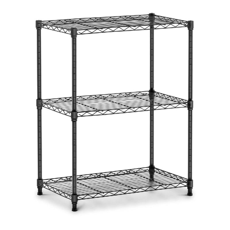 Helloshop26 - Étagère métallique noire - 60 x 35 x 77 cm - 120 kg 14_0001540 - noir métal 3000187218981_0